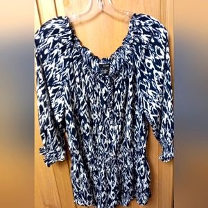 Blue and white shirt